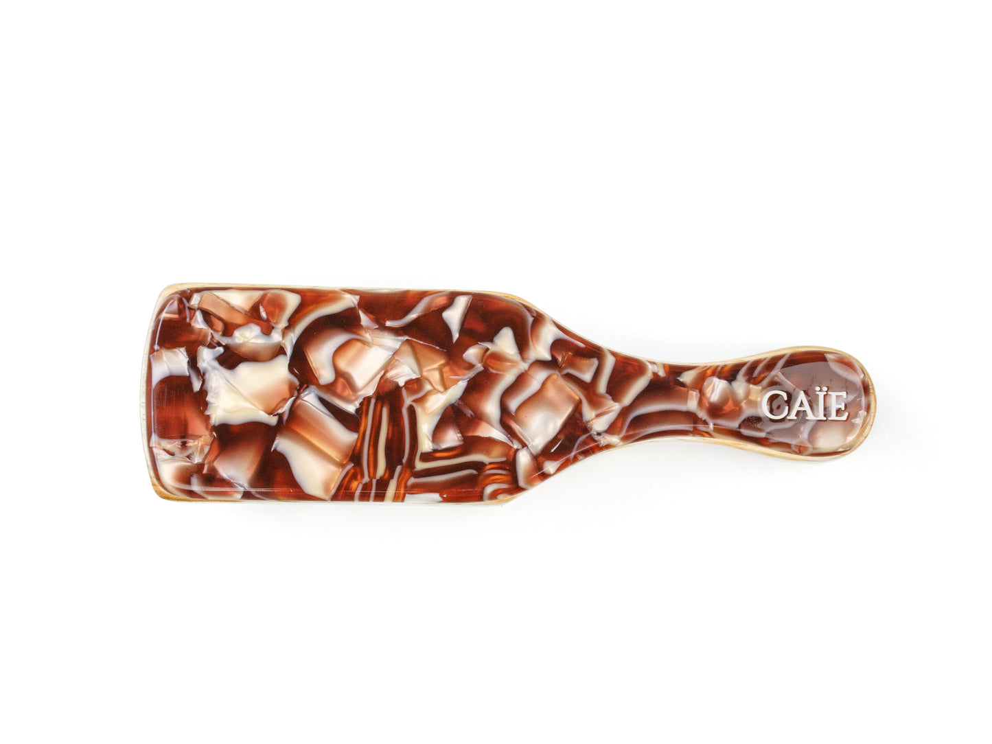 Escova de cabelo com cerdas naturais de javali e cabo texturado premium CAÏE